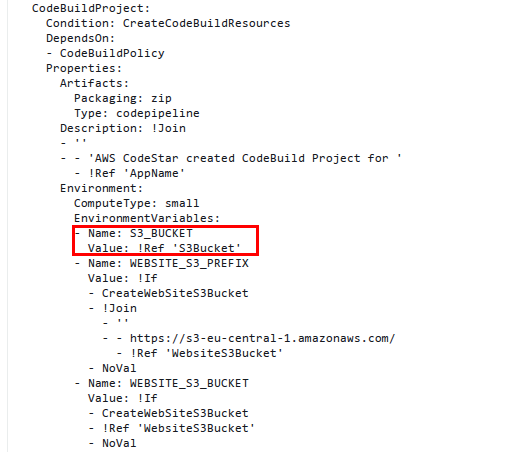 CloudFormation - S3 variable mapping